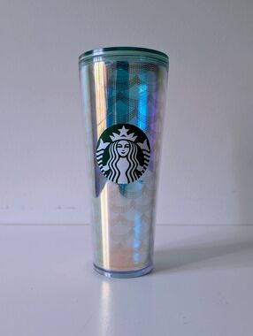 Starbucks Tall Tumbler Mermaid 24oz Iridescent Mirror Siren Scales